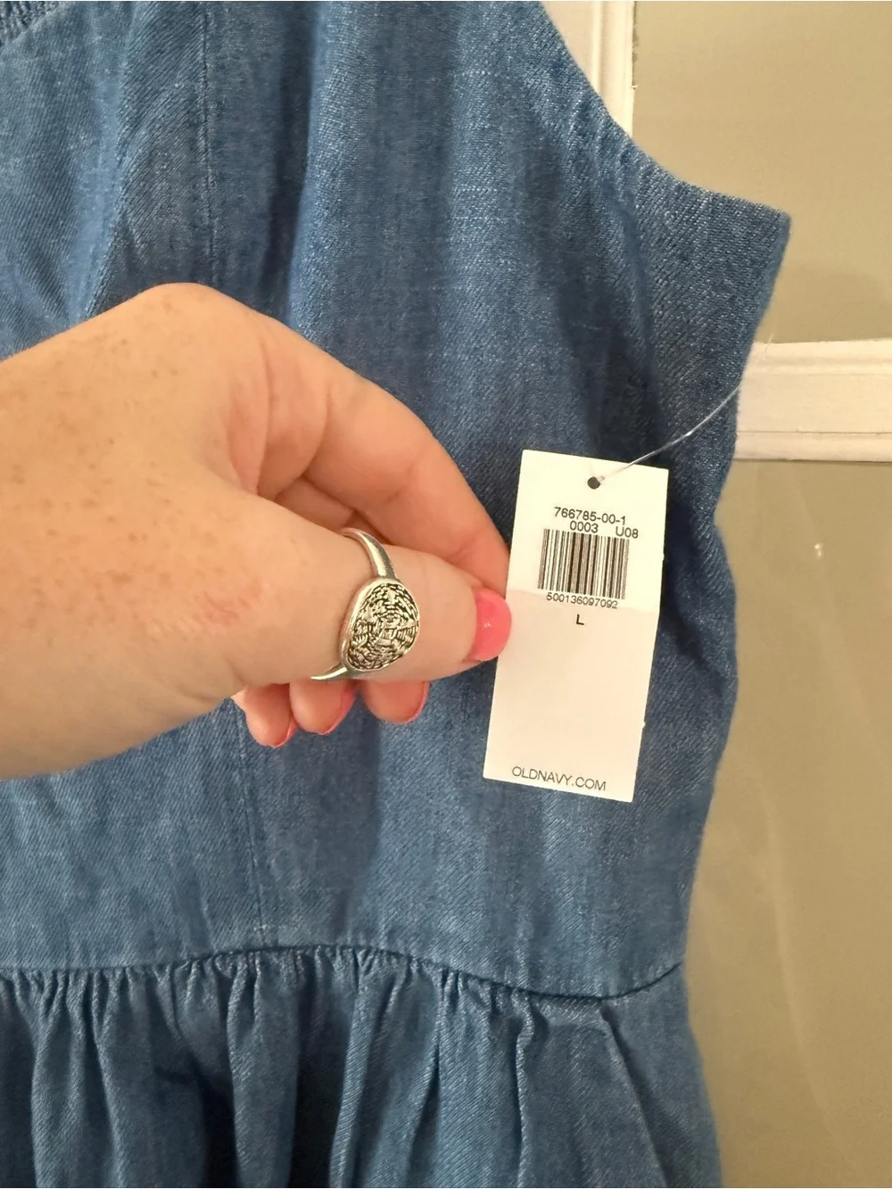 NWT Old Navy Denim Sundress in Medium Blue - Picture 3 of 6